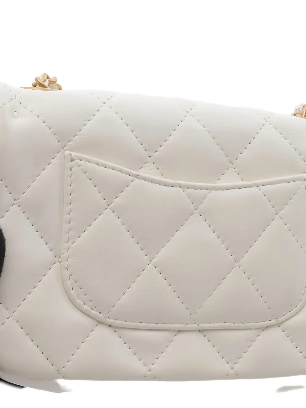 Pre-owned Chanel 2021 Classic Flap Shoulder Bag In White