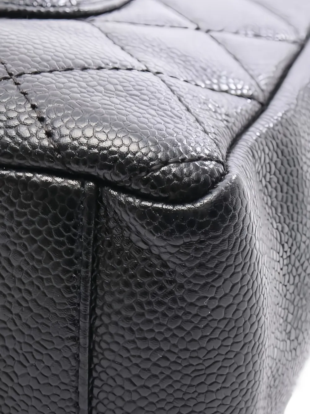 Pre-owned Chanel 2003-2004 Quilted Chain Tote Bag In Black