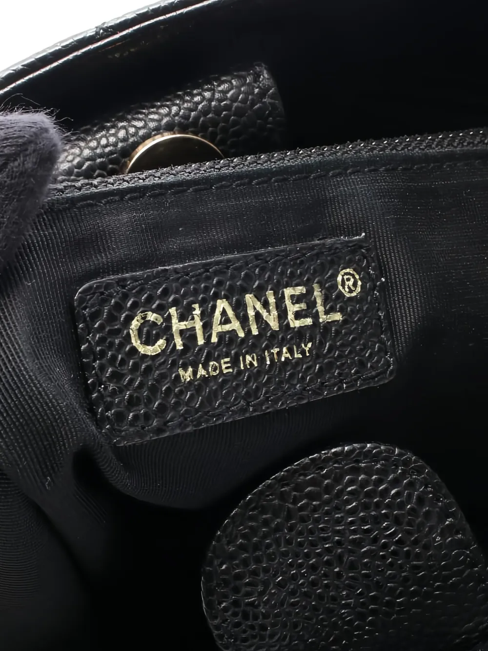 Pre-owned Chanel 2003-2004 Quilted Chain Tote Bag In Black
