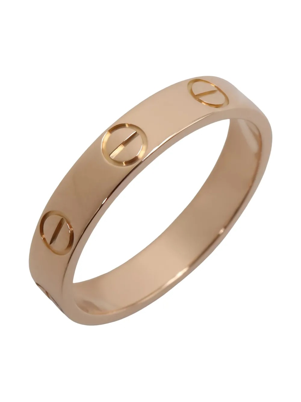 Pre-owned Cartier 2010s 18k Rose Gold Mini Love Ring In Pink