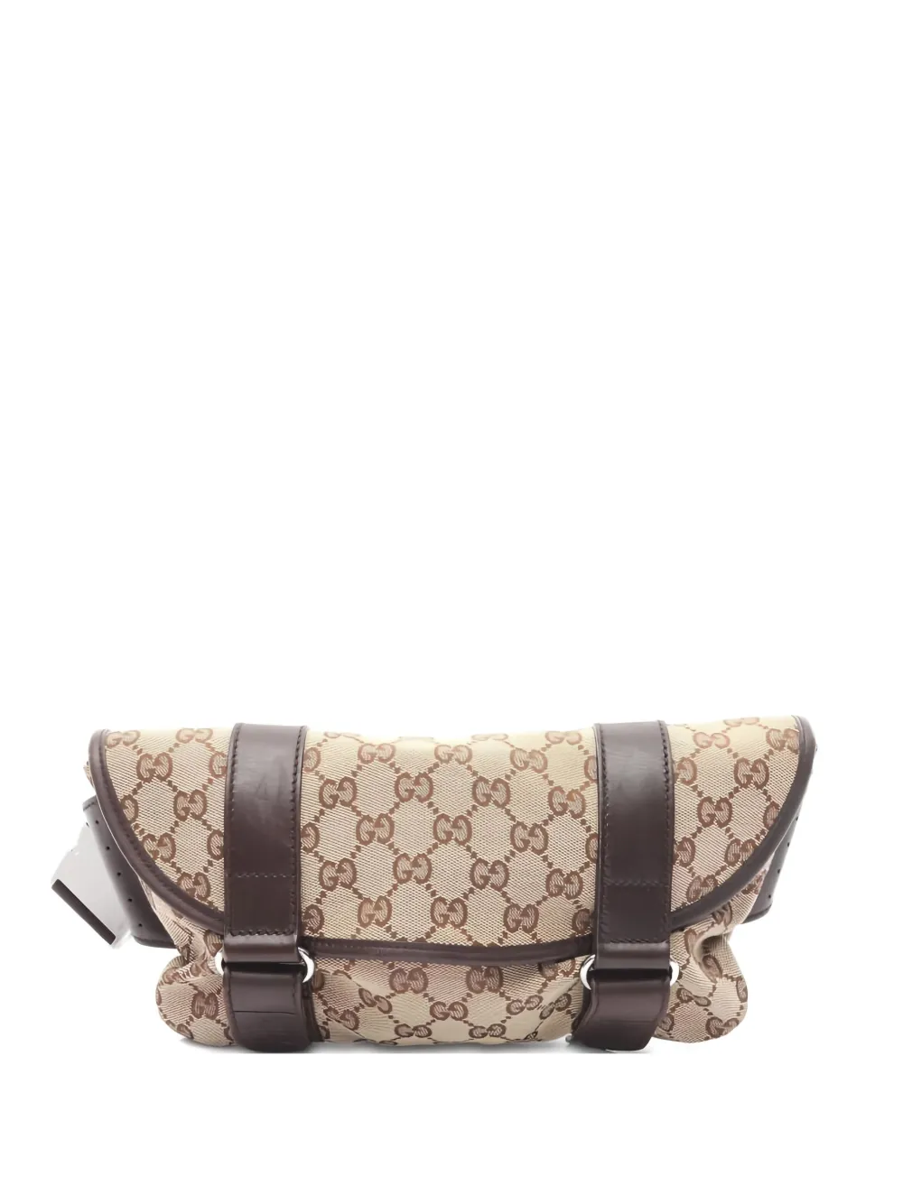 Pre-owned Gucci 2000s Gg Canvas Belt Bag In Neutral