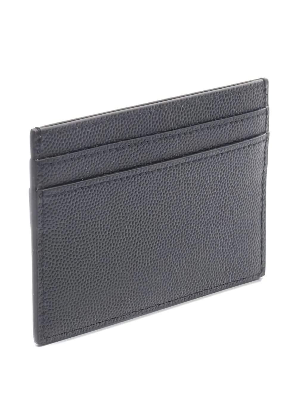 Pre-owned Saint Laurent 2020s Cassandra Logo Card Case In Black