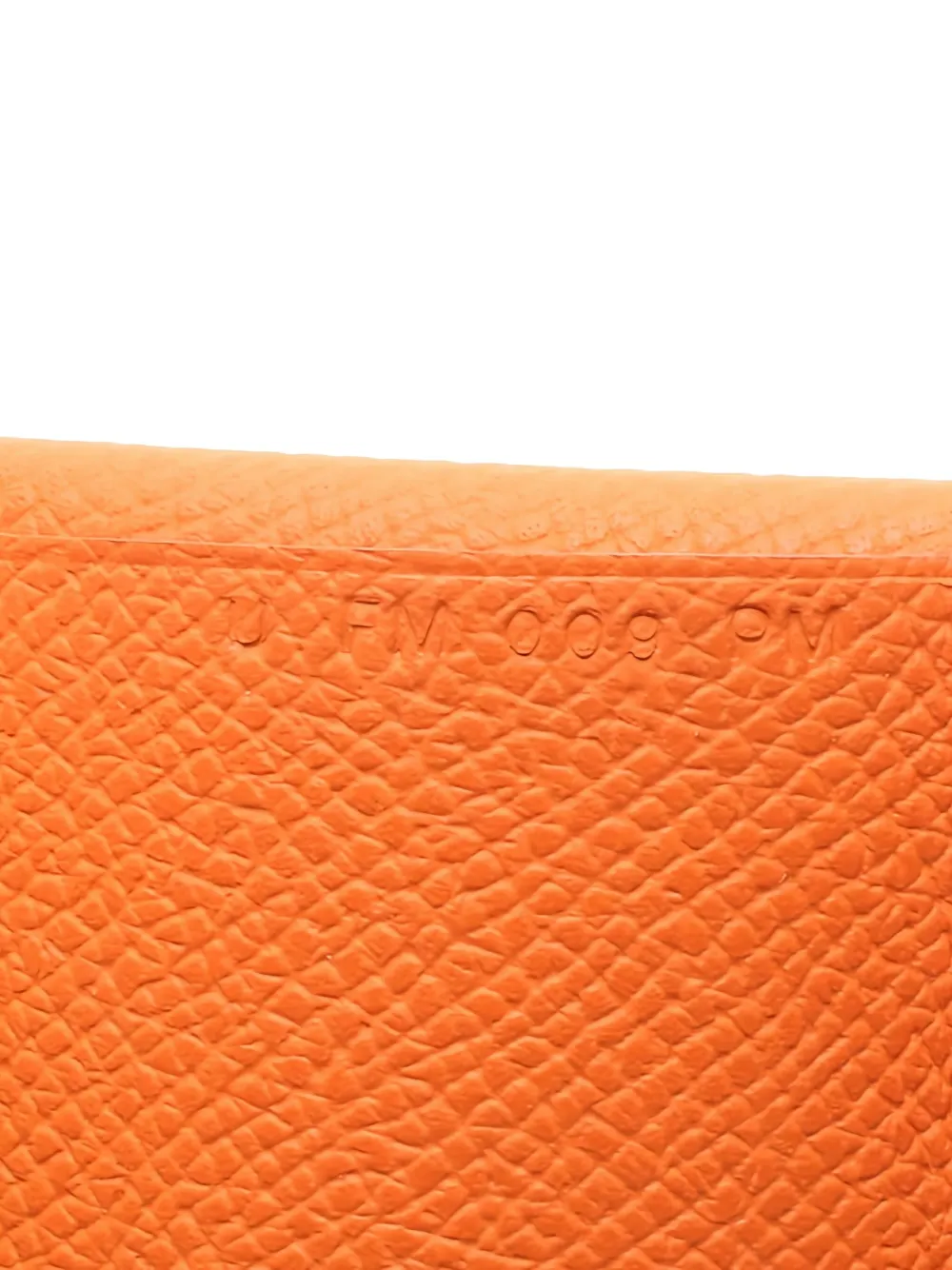 Pre-owned Hermes 2022 Calviduo Leather Coin Purse In Orange