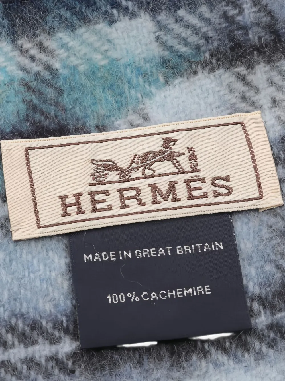 Hermès Pre-Owned 2010s check fringed scarf | Image 2