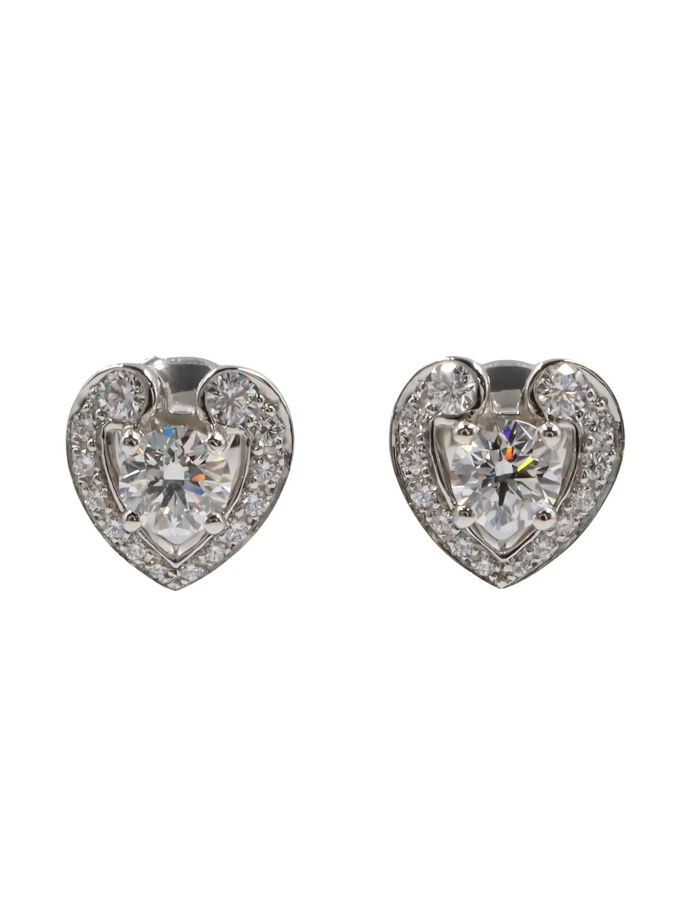 Pre-owned Cartier 2010s 18k White Gold Your Mine Diamond Earrings In Silver
