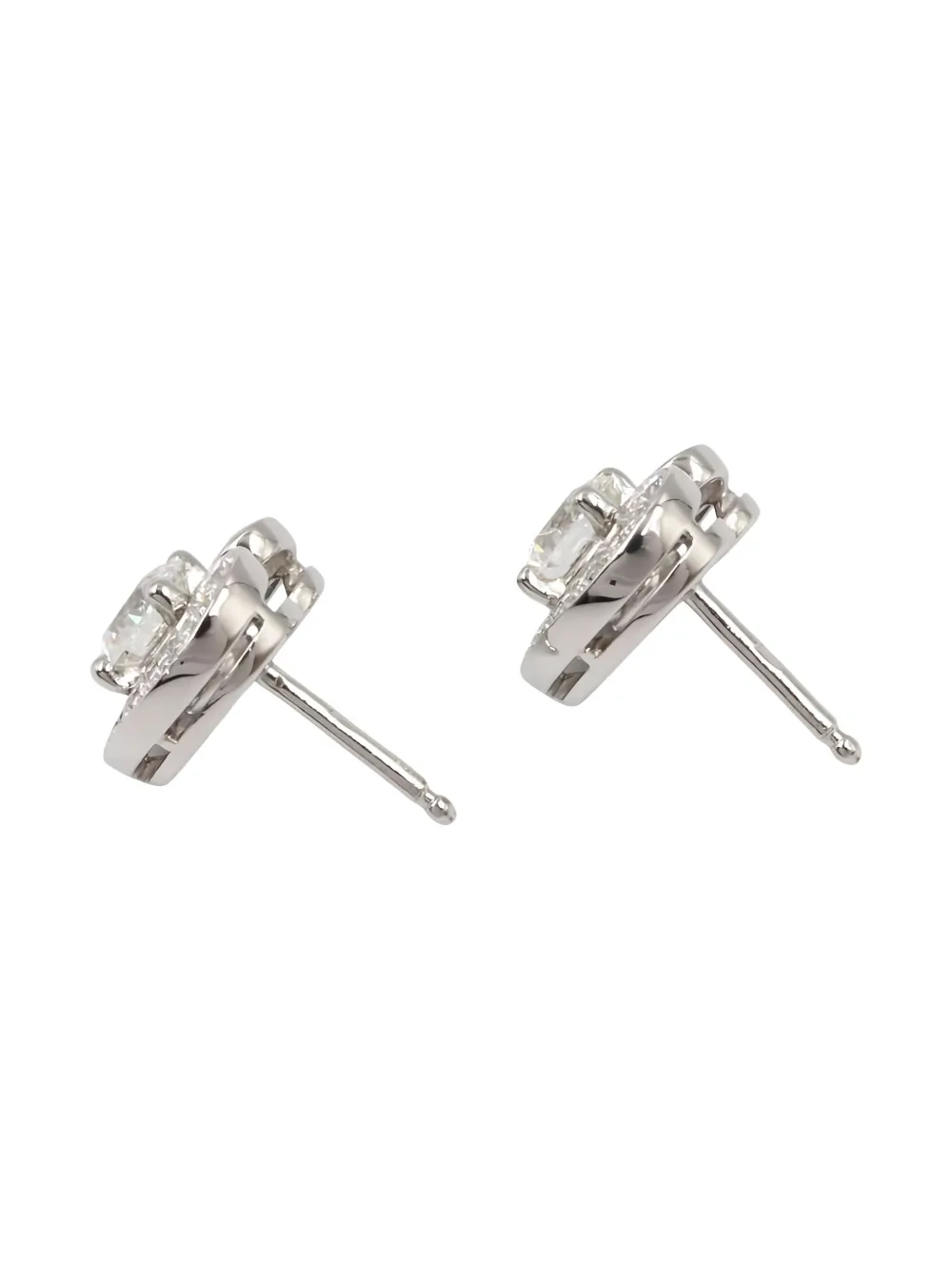 Pre-owned Cartier 2010s 18k White Gold Your Mine Diamond Earrings In Silver