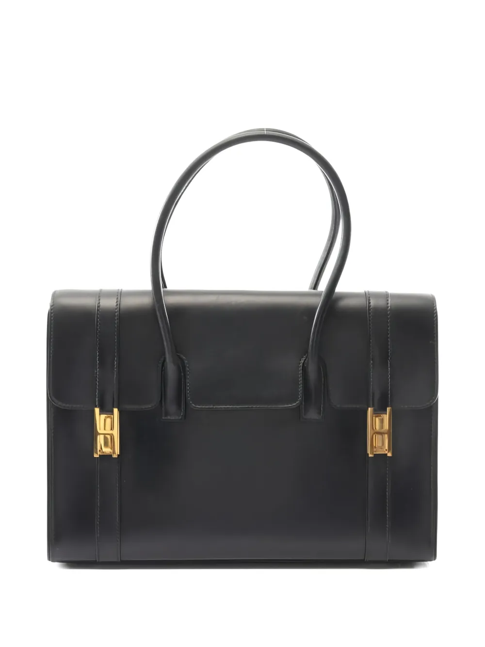 Pre-owned Hermes 1997 Drag 30 Handbag In Black