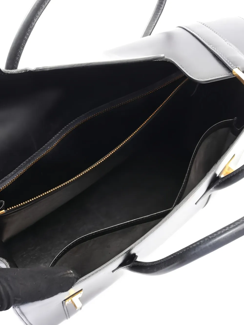 Pre-owned Hermes 1997 Drag 30 Handbag In Black