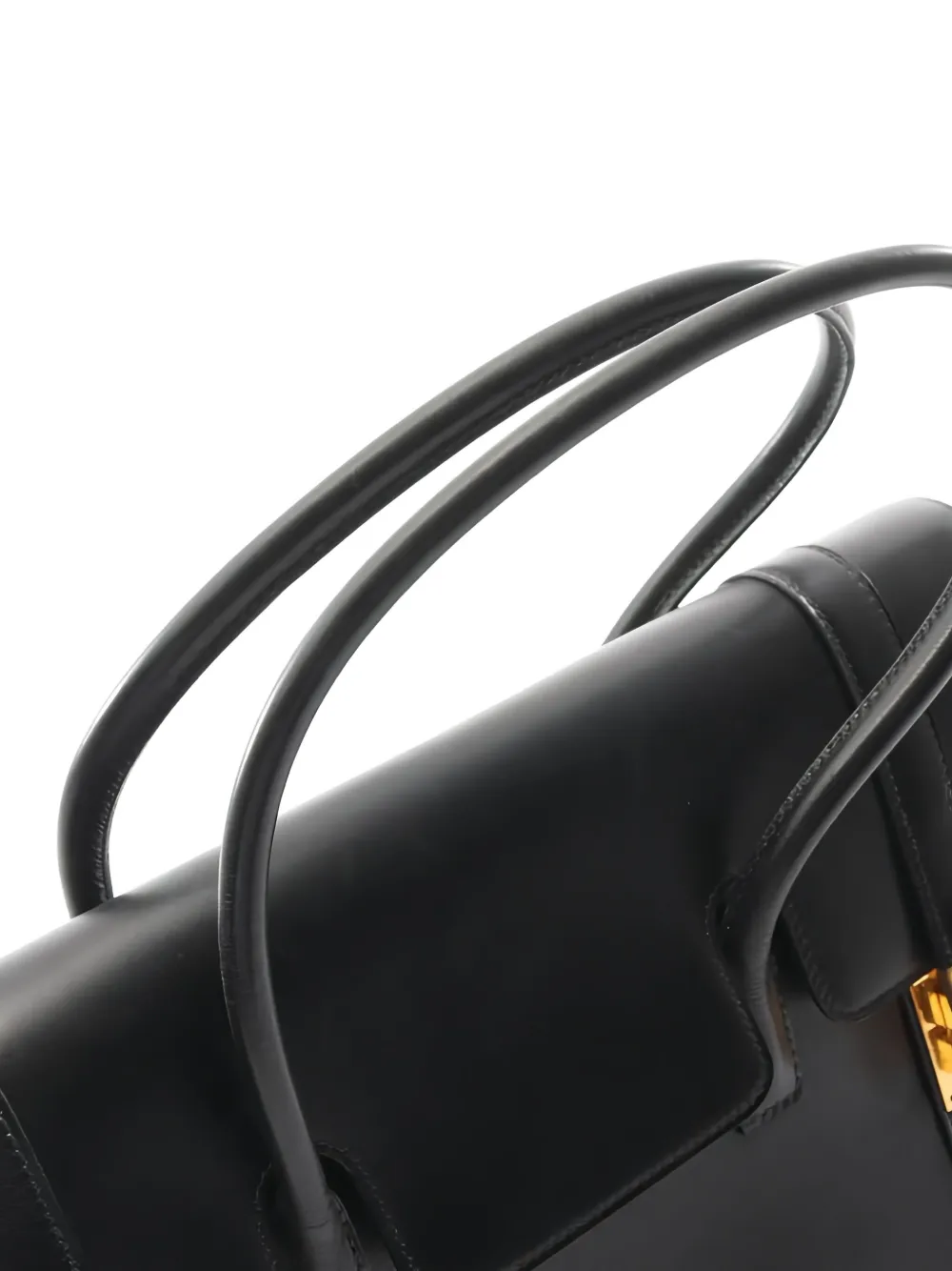 Pre-owned Hermes 1997 Drag 30 Handbag In Black