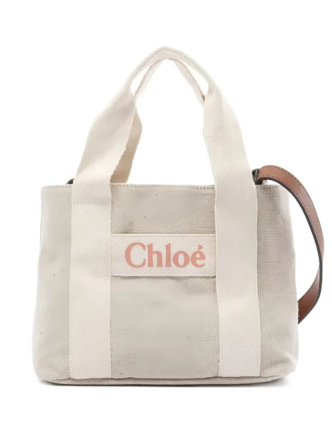 Chloé Pre-Owned bolso shopper con logo estampado 2020