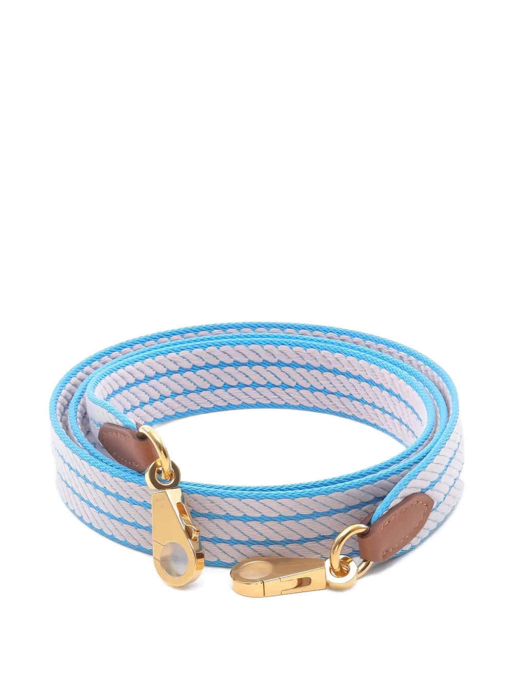 Pre-owned Hermes 2024 Cordage Canvas Shoulder Strap In Blue