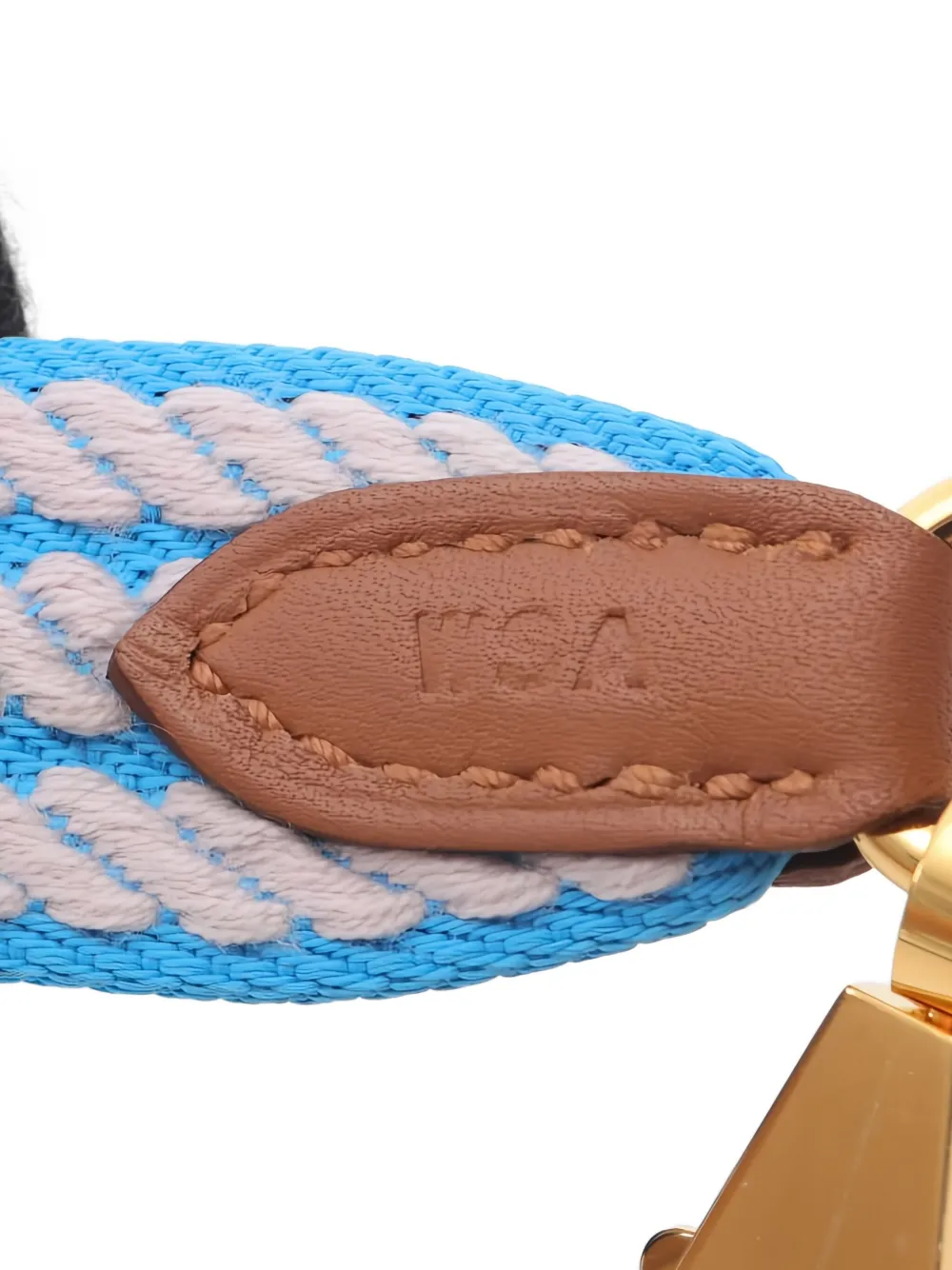 Pre-owned Hermes 2024 Cordage Canvas Shoulder Strap In Blue