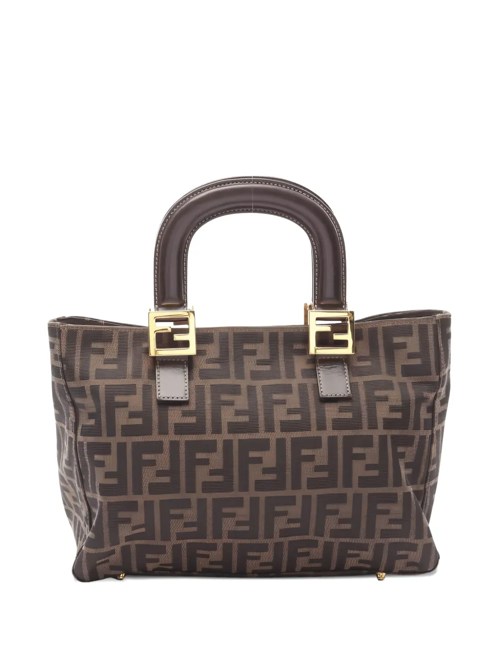 Pre-owned Fendi 2010s Zucca-canvas Tote Bag In Brown