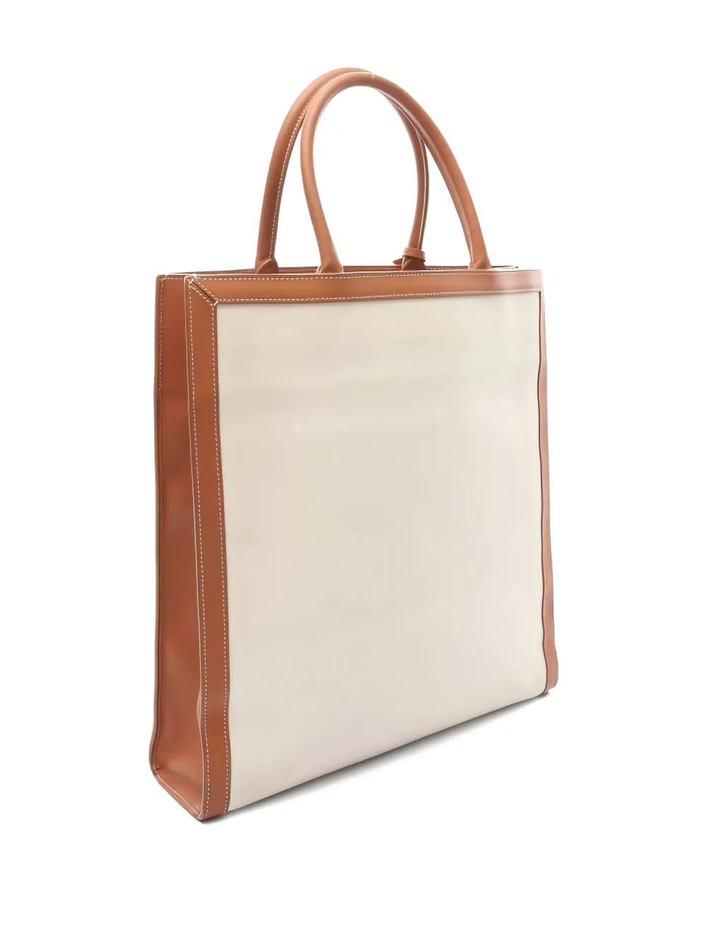 Pre-owned Celine 2000s Large Vertical Cabas Tote Bag In Neutral