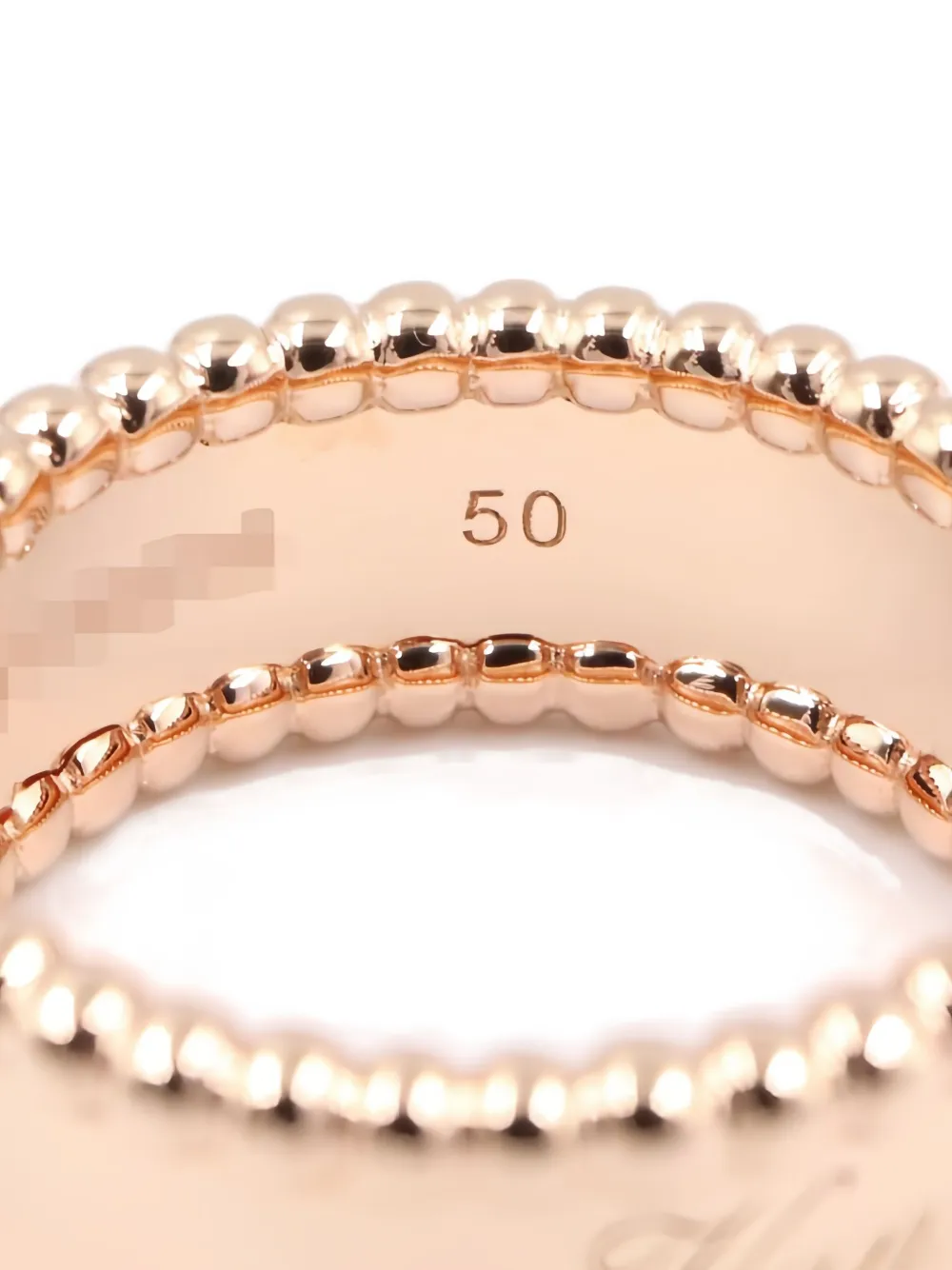 Pre-owned Van Cleef & Arpels 2010s Perlée Senior Tutor Ring In Gold