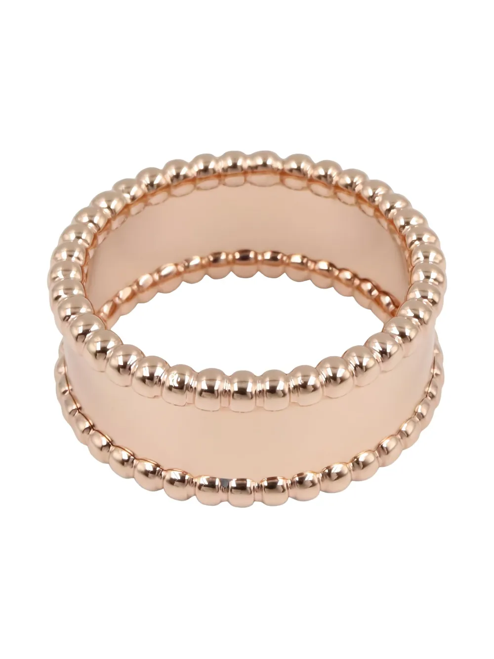 Pre-owned Van Cleef & Arpels 2010s Perlée Senior Tutor Ring In Gold