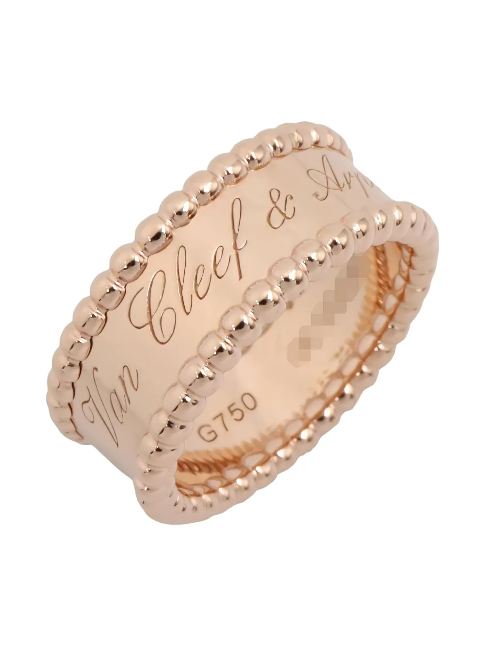 Pre-owned Van Cleef & Arpels 2010s Perlée Senior Tutor Ring In Gold