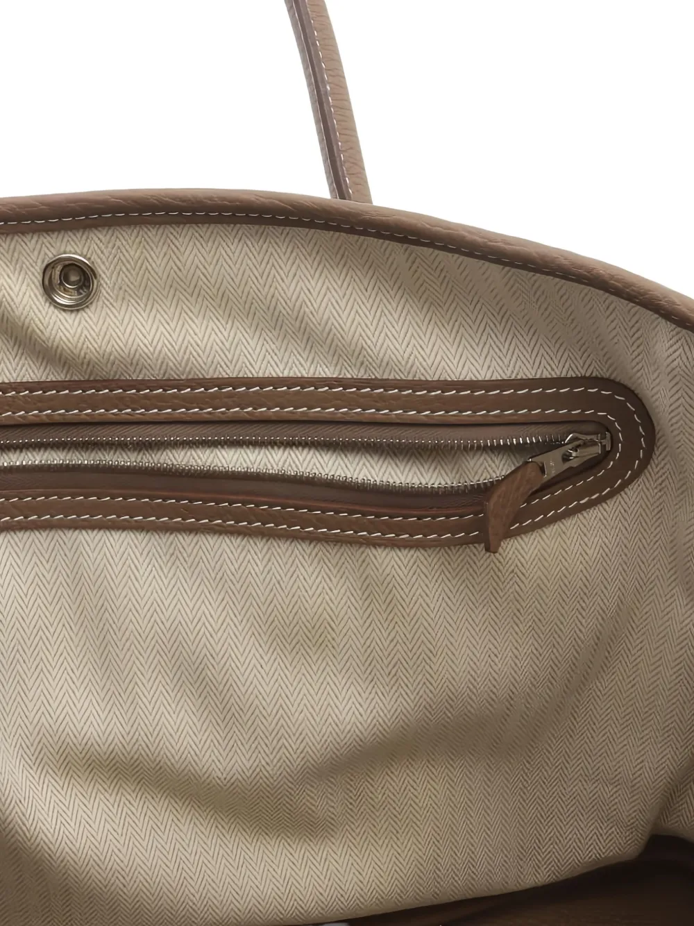 Pre-owned Hermes 2020 Garden Party Pm Etoupe Handbag In Brown