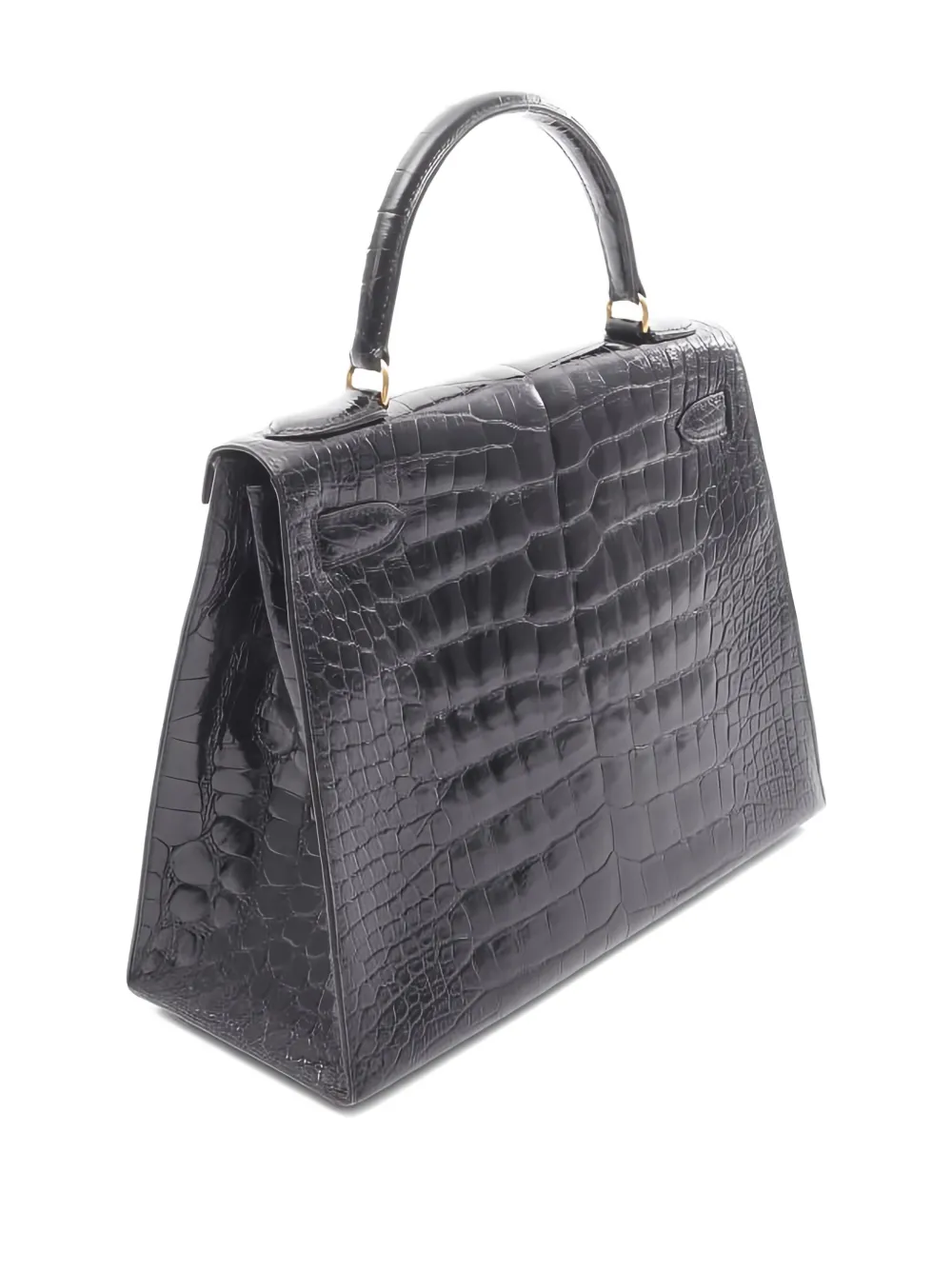 Pre-owned Hermes 1991 Kelly 28 Tote Bag In Black