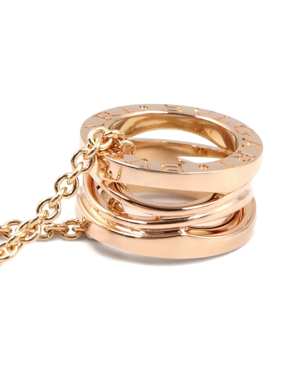 Pre-owned Bvlgari 2010s B-zero1 Necklace In Pink