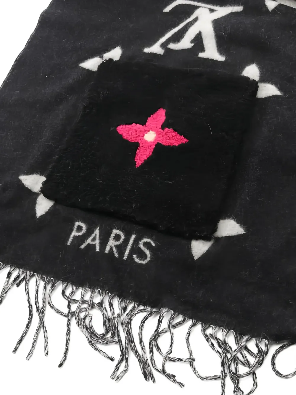 Louis Vuitton Pre-Owned mascada con monograma y flecos 2020 | Image 2