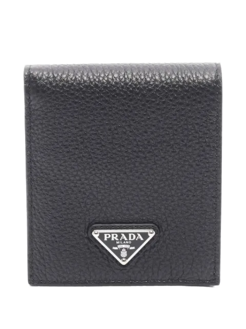 Prada Pre-Owned 2020s logo-plaque leather wallet