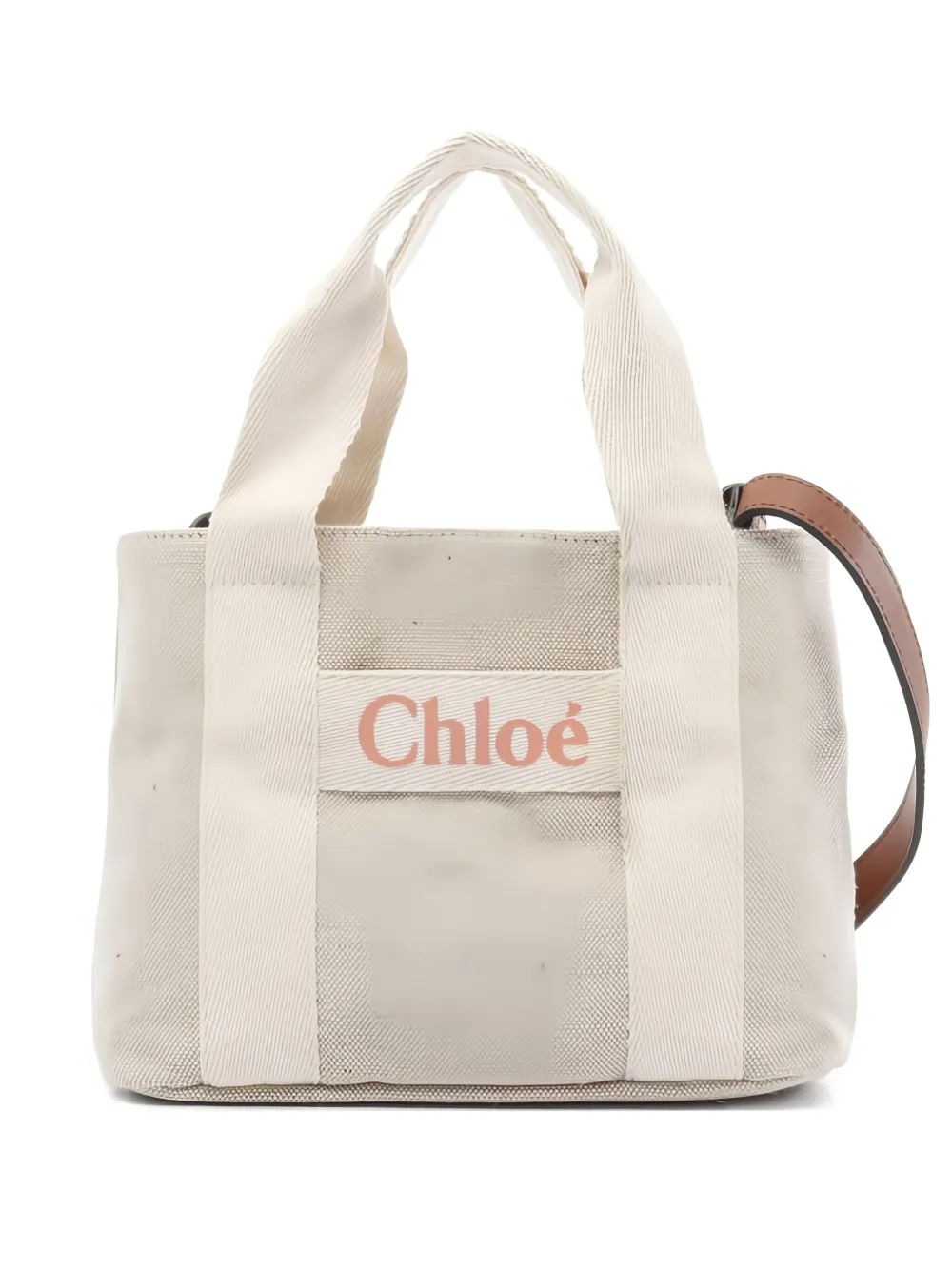 Chloé Pre-Owned 2020s logo detail tote bag - Nude