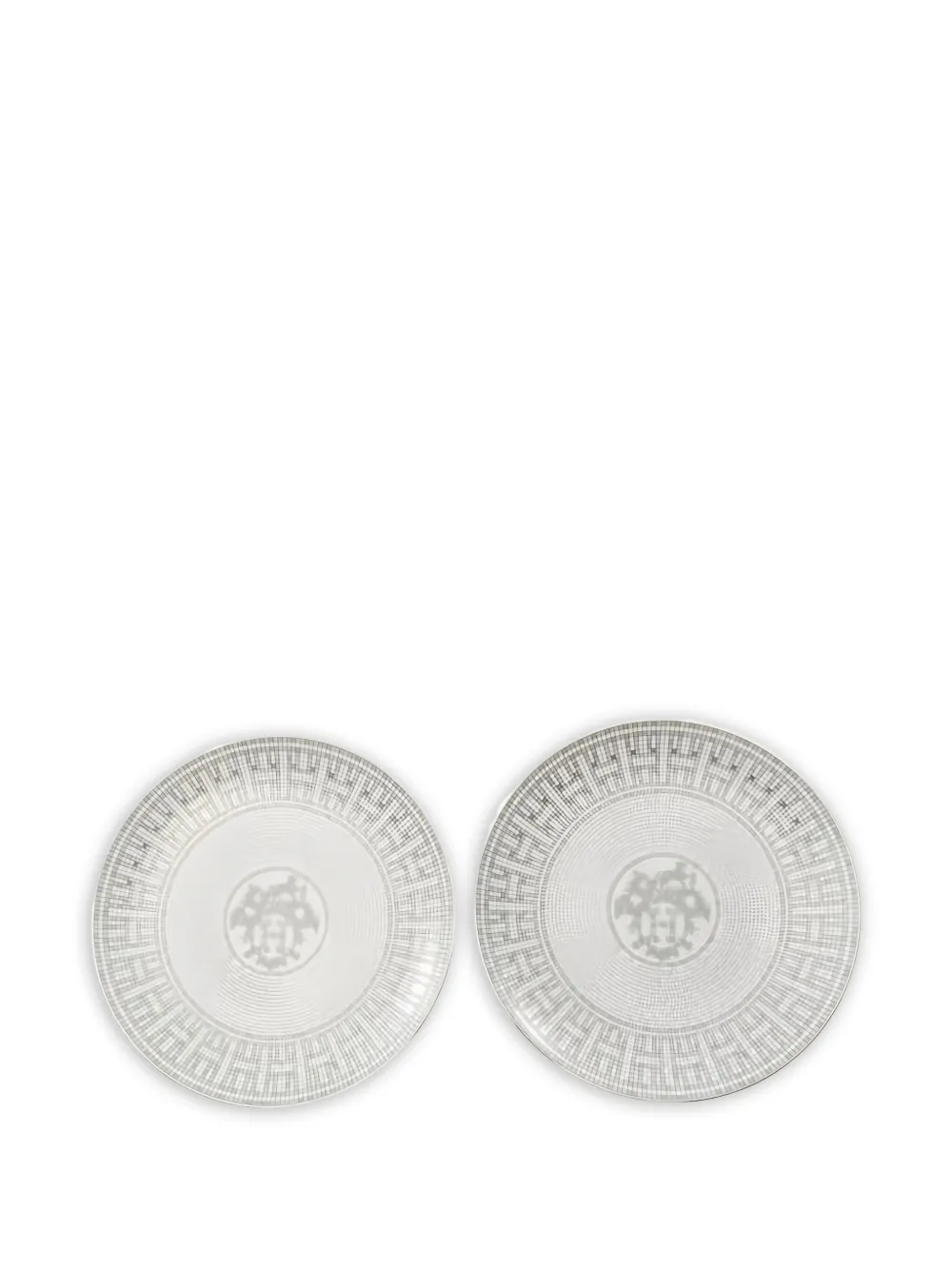 Hermès Pre-Owned set de dos platos de postre Mosaic 24 2020 | blanco | Image 1