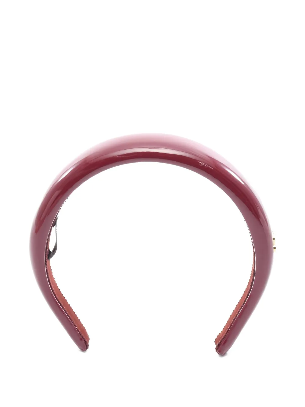 Pre-owned Miu Miu 2000s Patent Leather Headband In Red