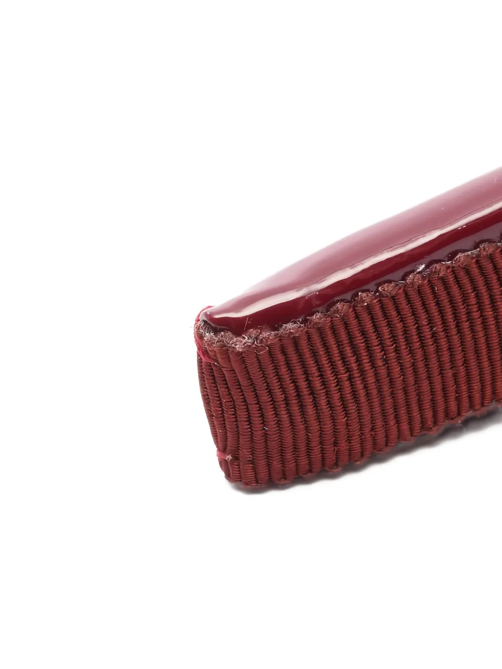Pre-owned Miu Miu 2000s Patent Leather Headband In Red
