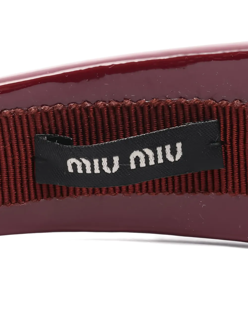 Pre-owned Miu Miu 2000s Patent Leather Headband In Red