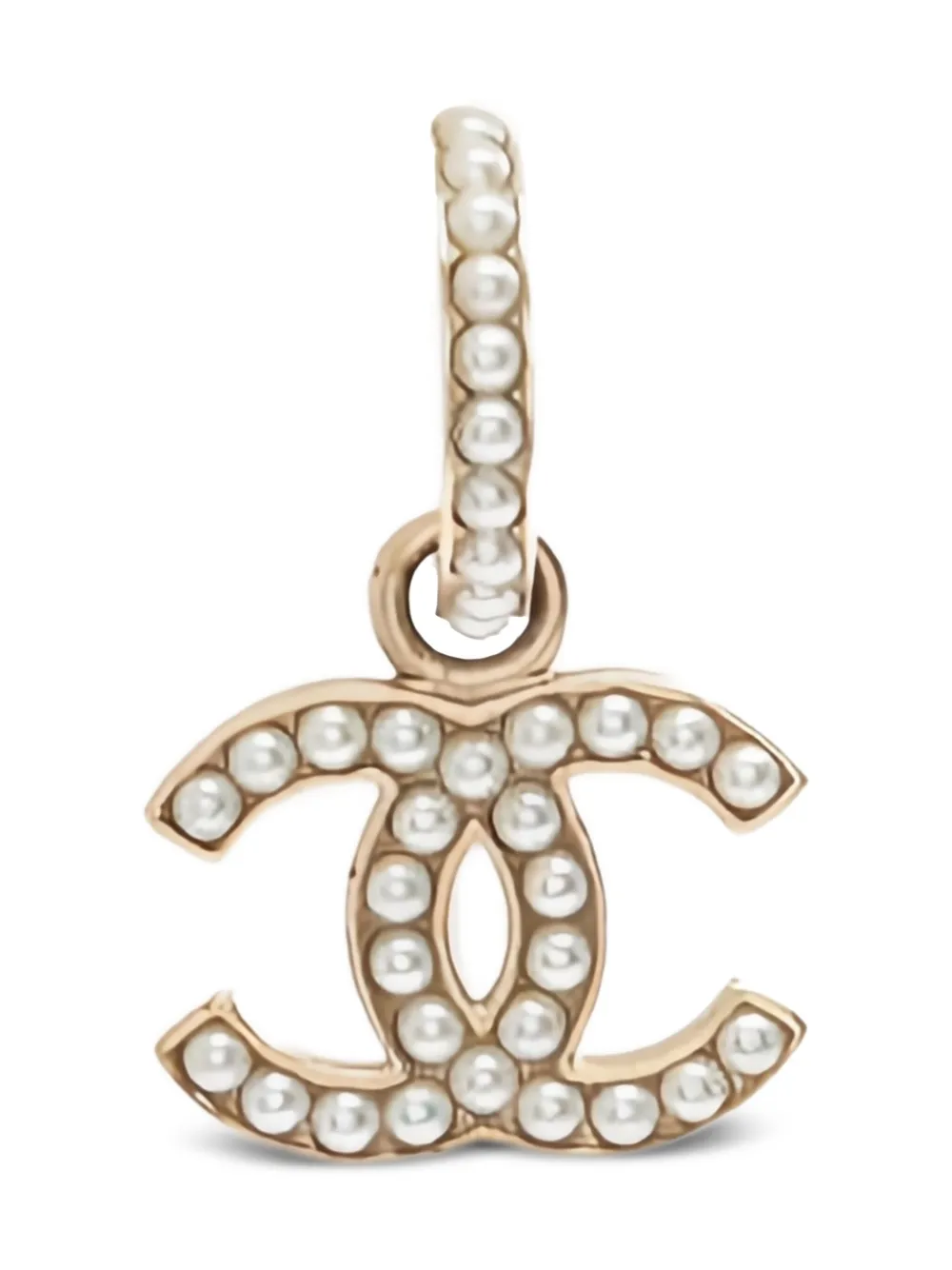 CHANEL Pre-Owned aretes Coco-Mark con perla artificial 1986-1988 | Image 2