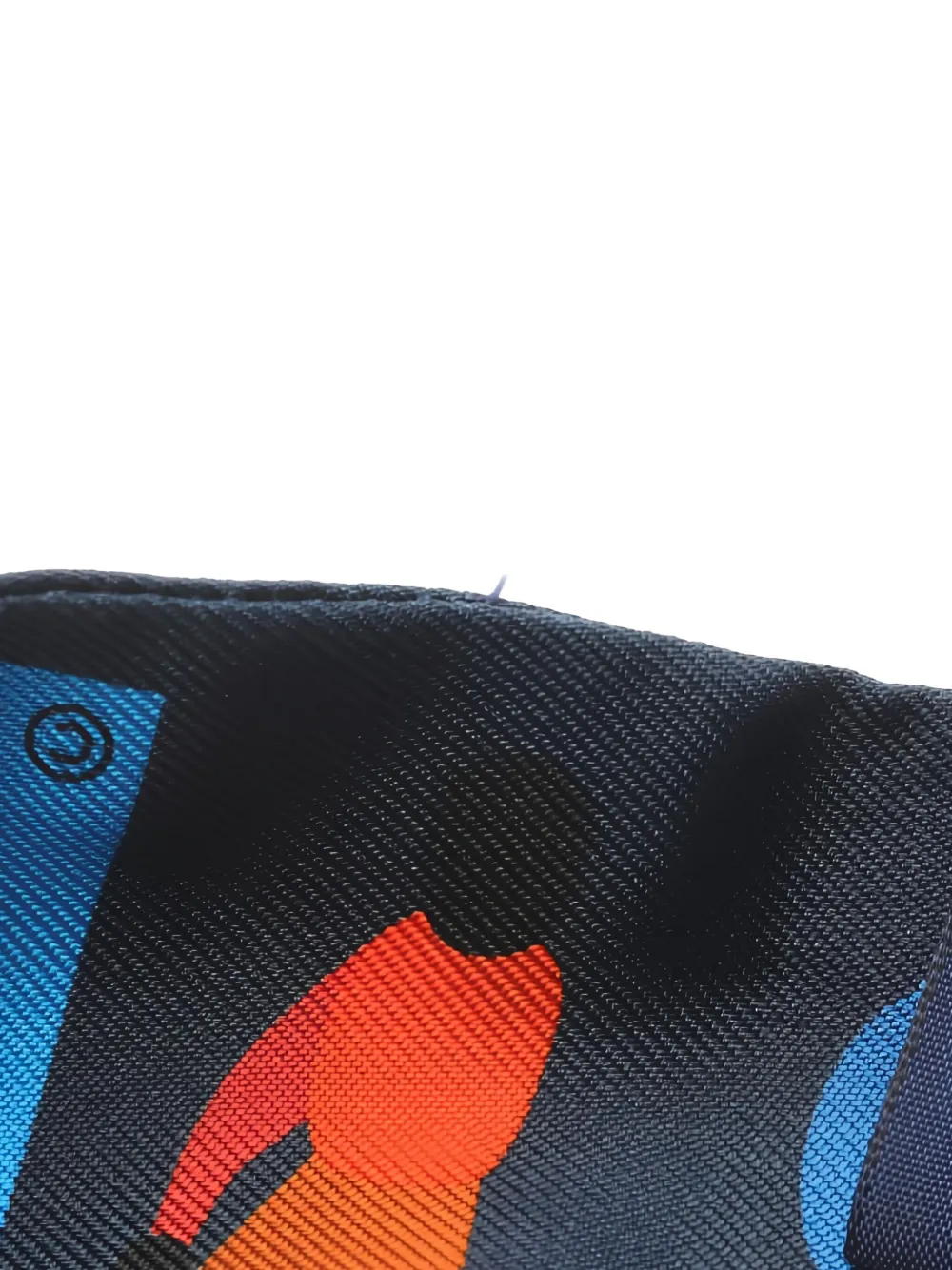 Pre-owned Hermes 2010s Twilly Figures Libres Scarf In Blue