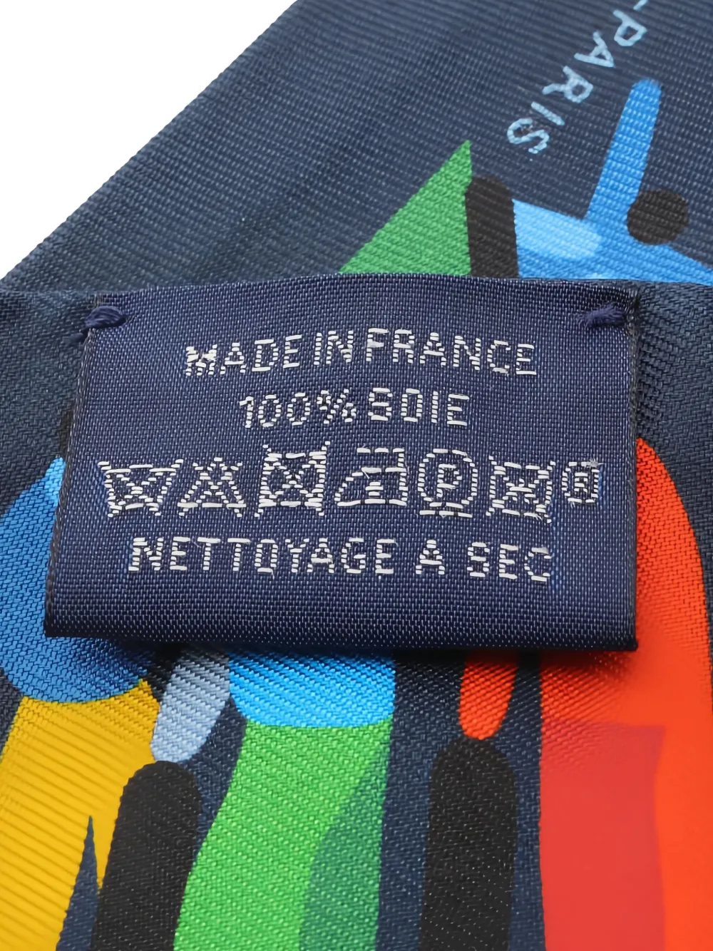 Pre-owned Hermes 2010s Twilly Figures Libres Scarf In Blue
