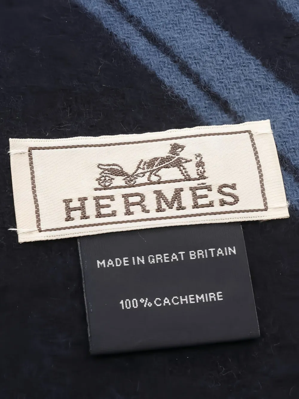 Hermès Pre-Owned mascada de cachemira con motivo en zigzag 2010 | Image 2