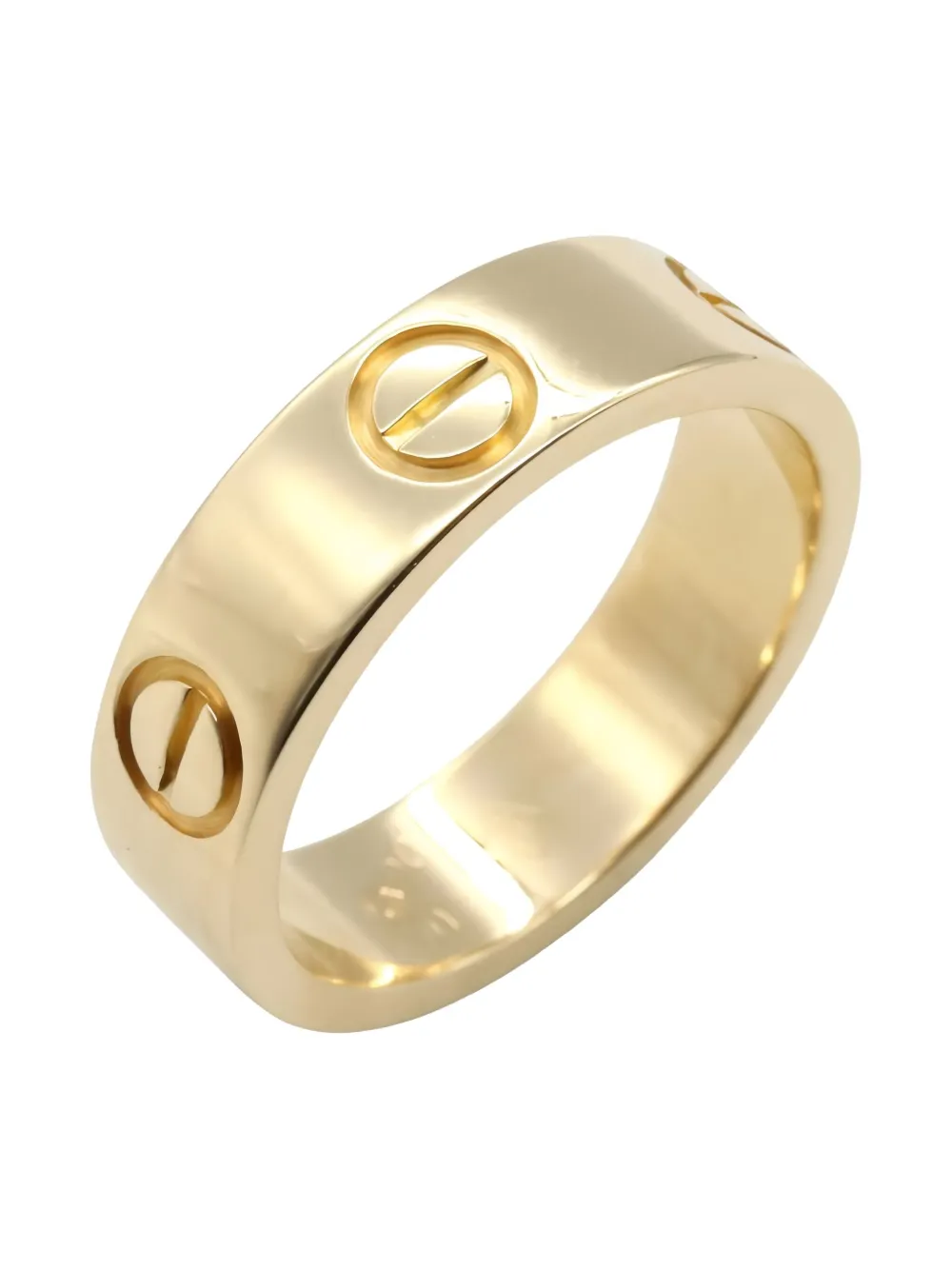 Pre-owned Cartier 2010s 18k Yellow Gold Engraved Love Ring