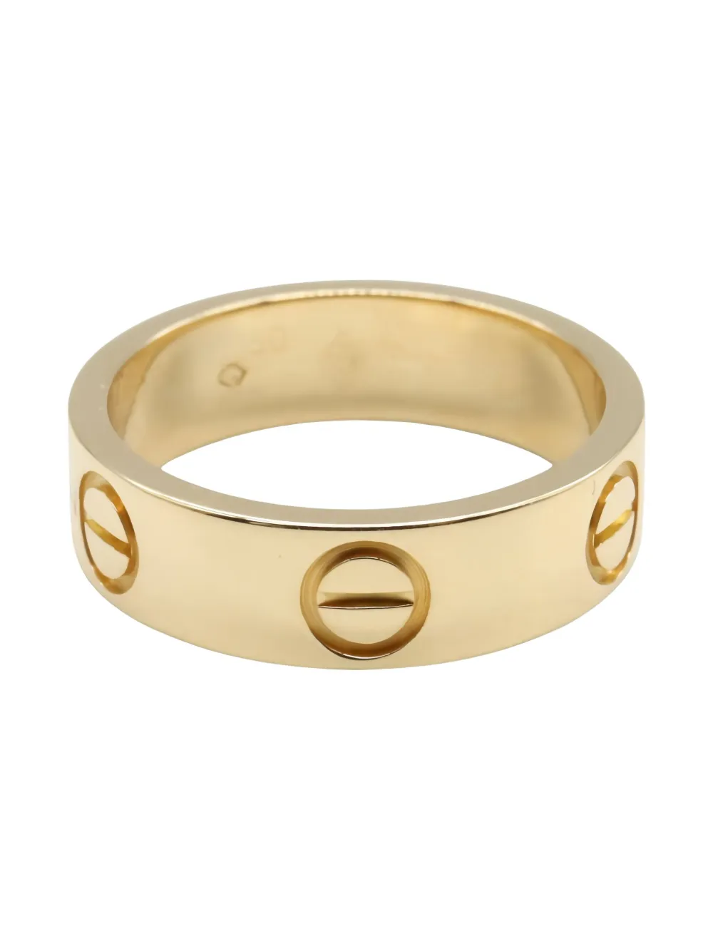 Pre-owned Cartier 2010s 18k Yellow Gold Engraved Love Ring