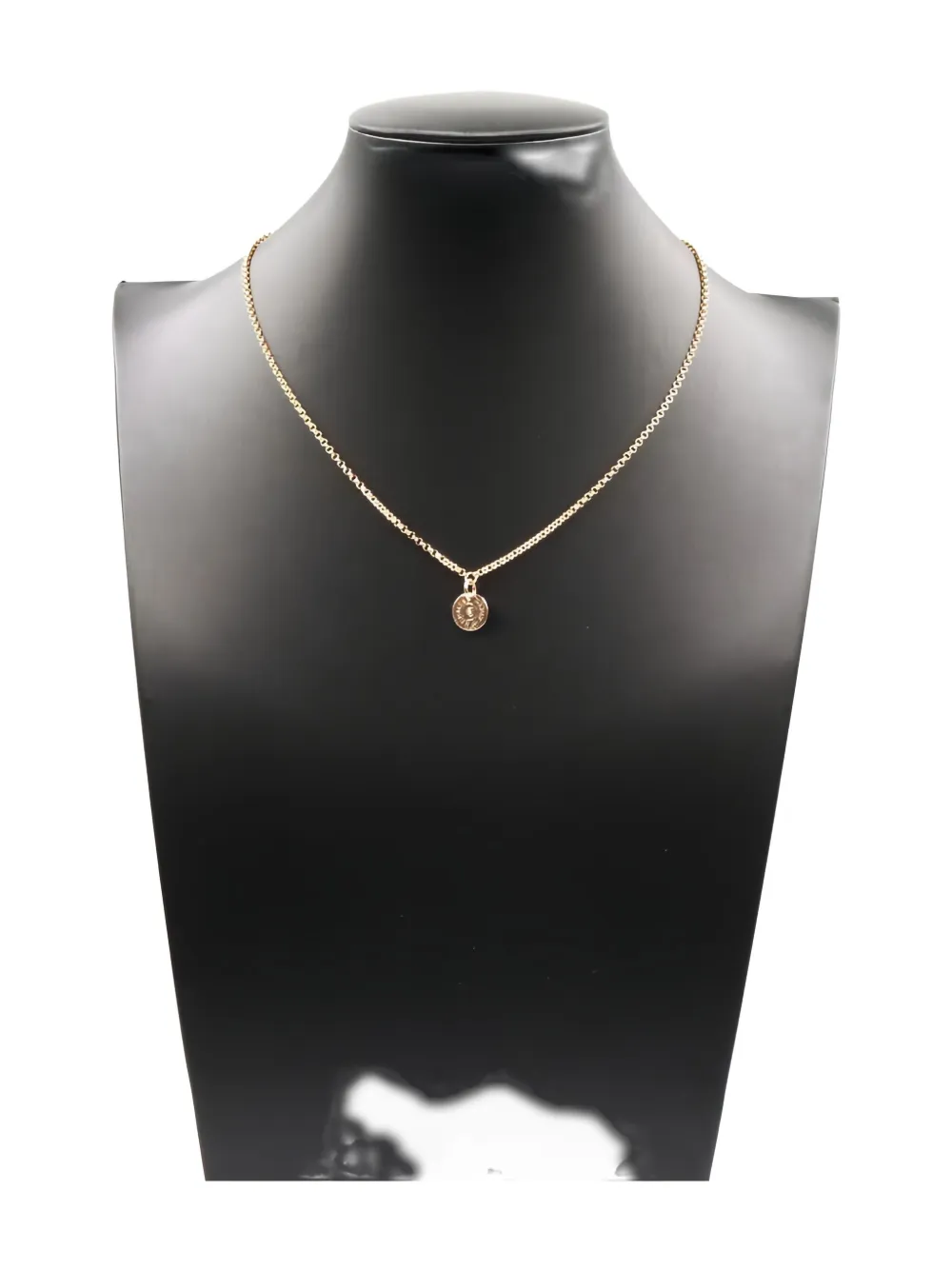 Pre-owned Hermes 2010s 18k Rose Gold Ex-libris Clou De Selle Diamond Necklace In Pink