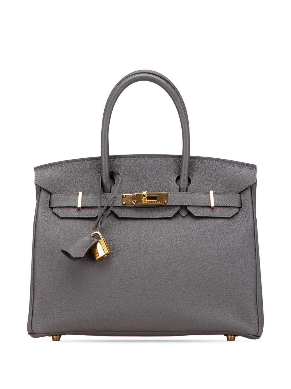 Hermès Pre-Owned 2017 Togo Birkin Retourne 30 handbag | Grey | Image 1