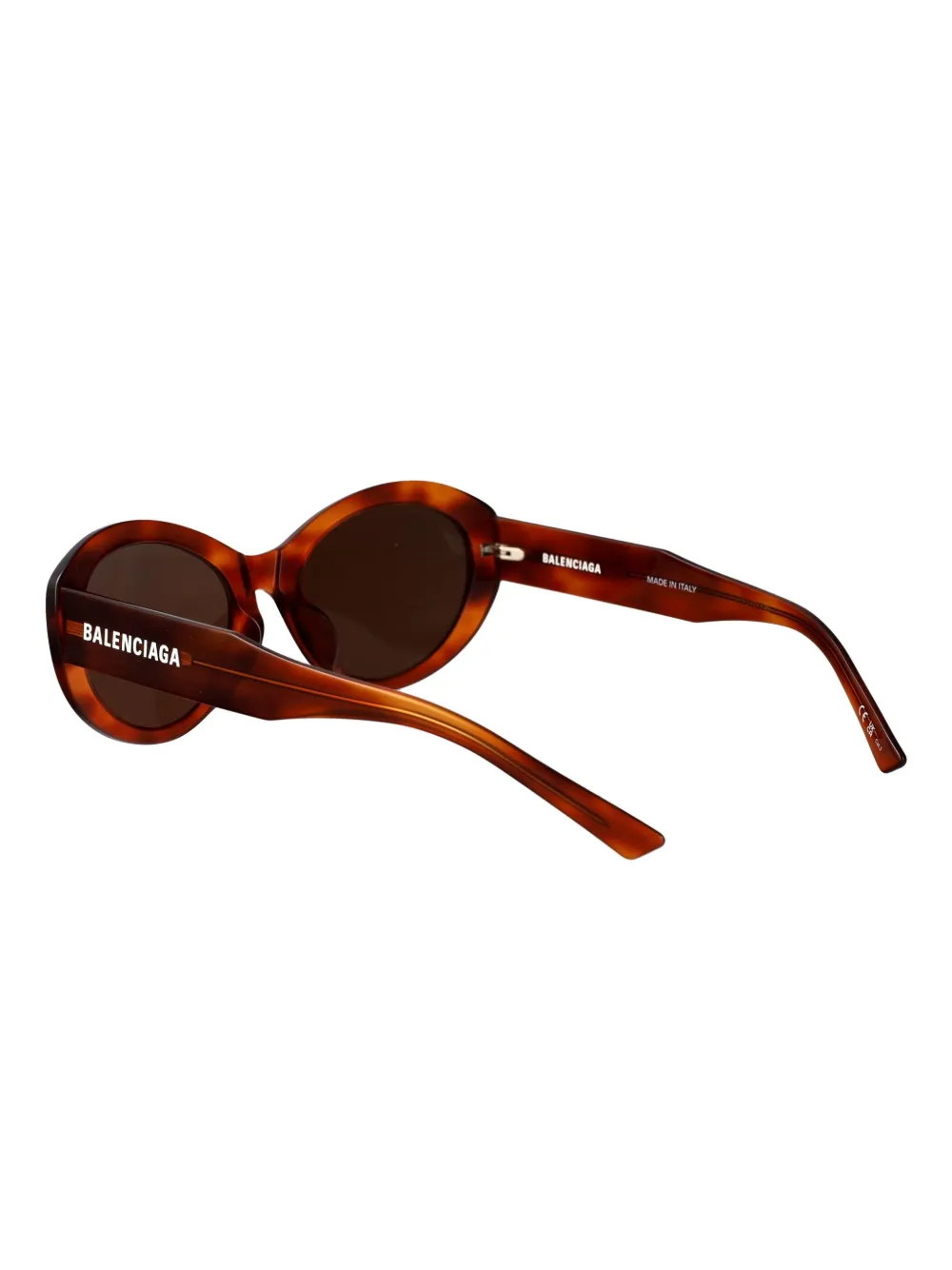 Balenciaga Eyewear Zonnebril met ovalen montuur Bruin