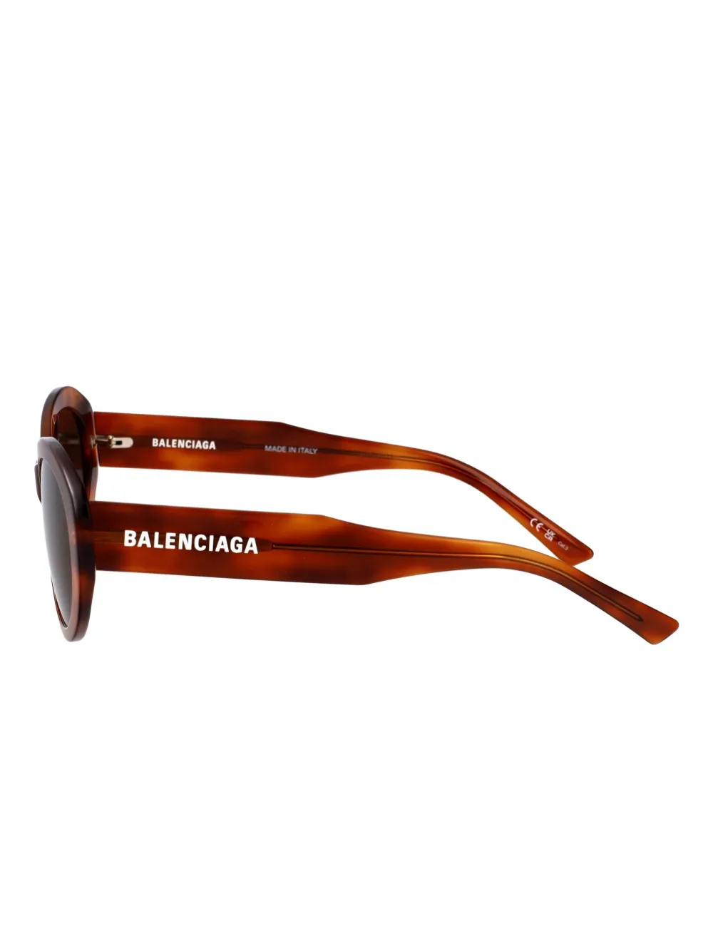 Balenciaga Eyewear Zonnebril met ovalen montuur Bruin