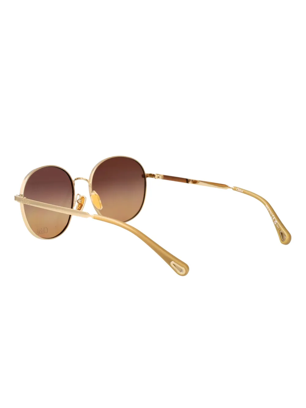 Chloé Eyewear Zonnebril met rond montuur Goud