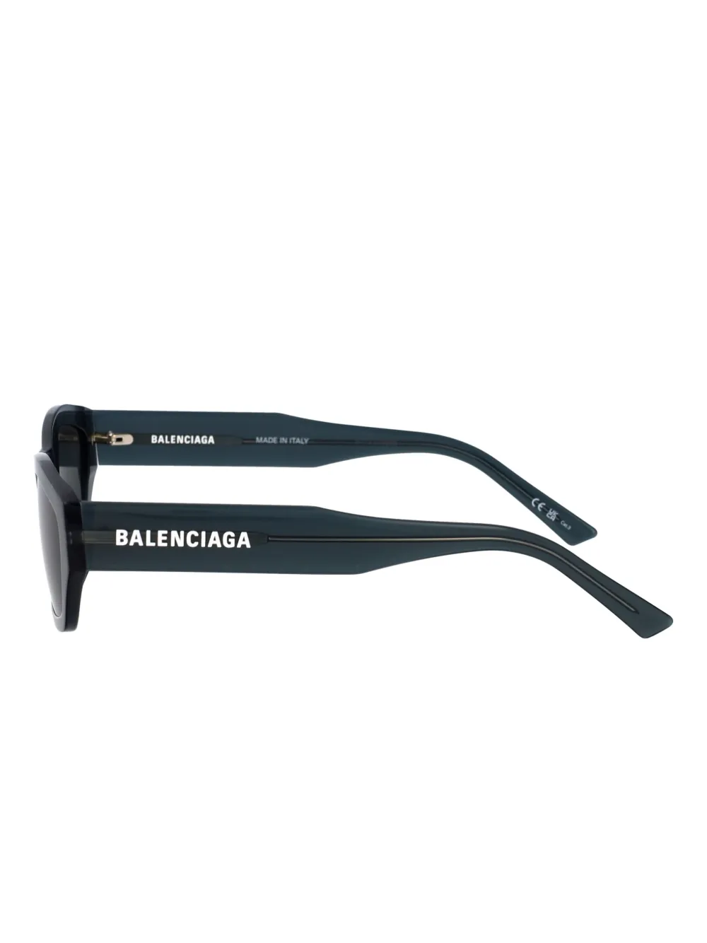 Balenciaga Eyewear Zonnebril met rechthoekig montuur en logo Groen