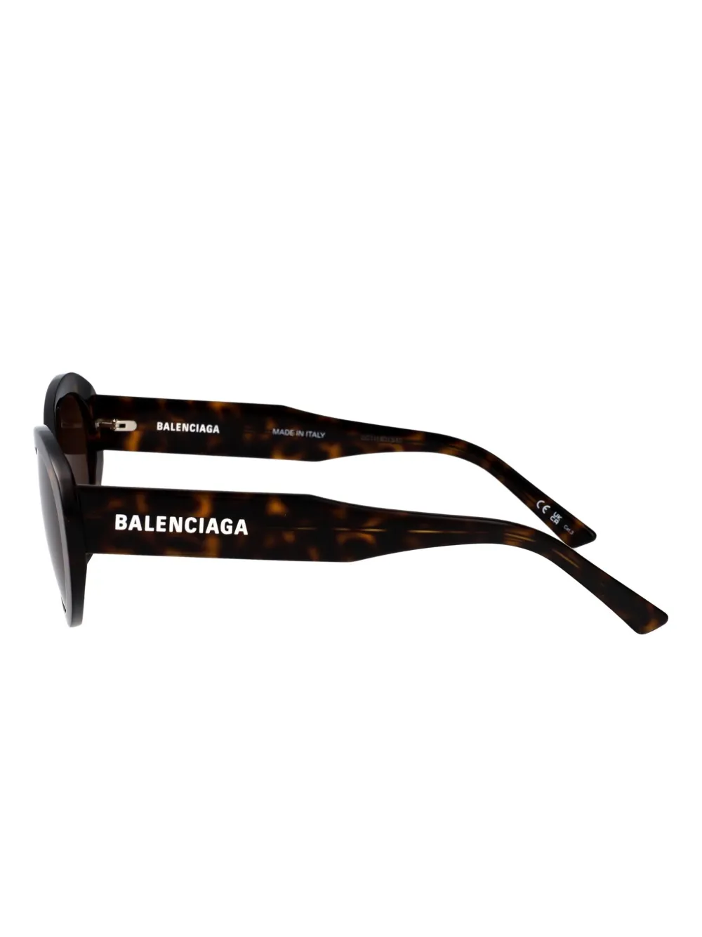 Balenciaga Eyewear Zonnebril met ovalen montuur Bruin
