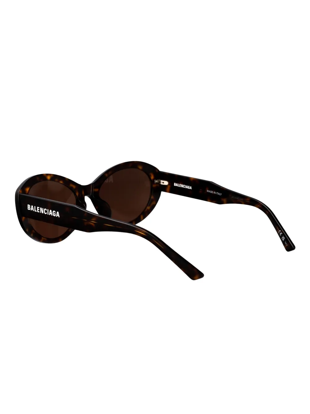 Balenciaga Eyewear Zonnebril met ovalen montuur Bruin