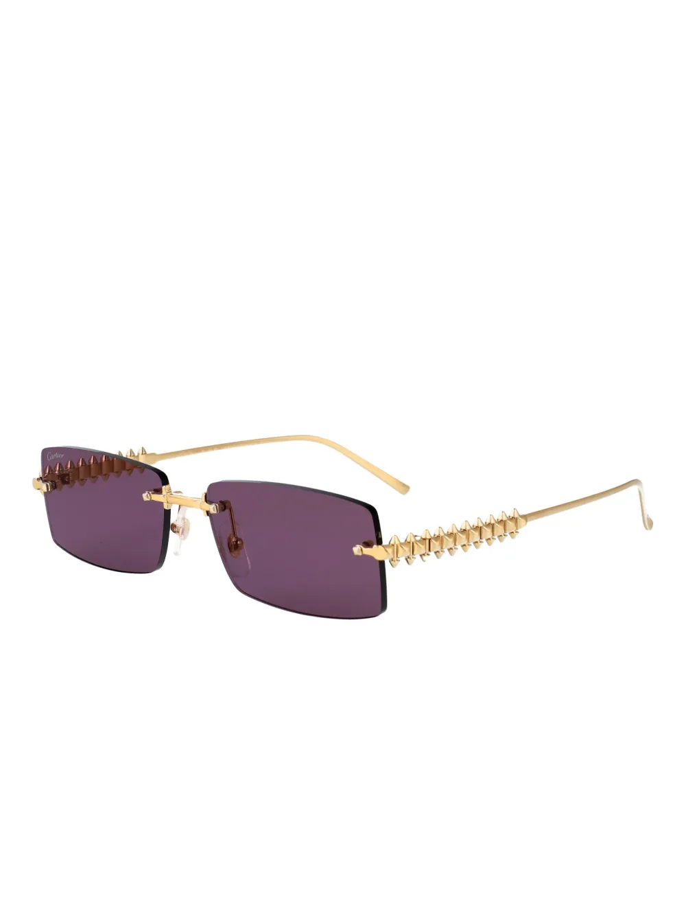 Cartier Eyewear studded rectangle-frame sunglasses | Image 2