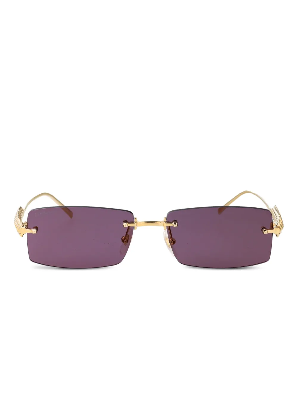 Cartier Eyewear スタースタッズ スクエアサングラス - ゴールドトーン