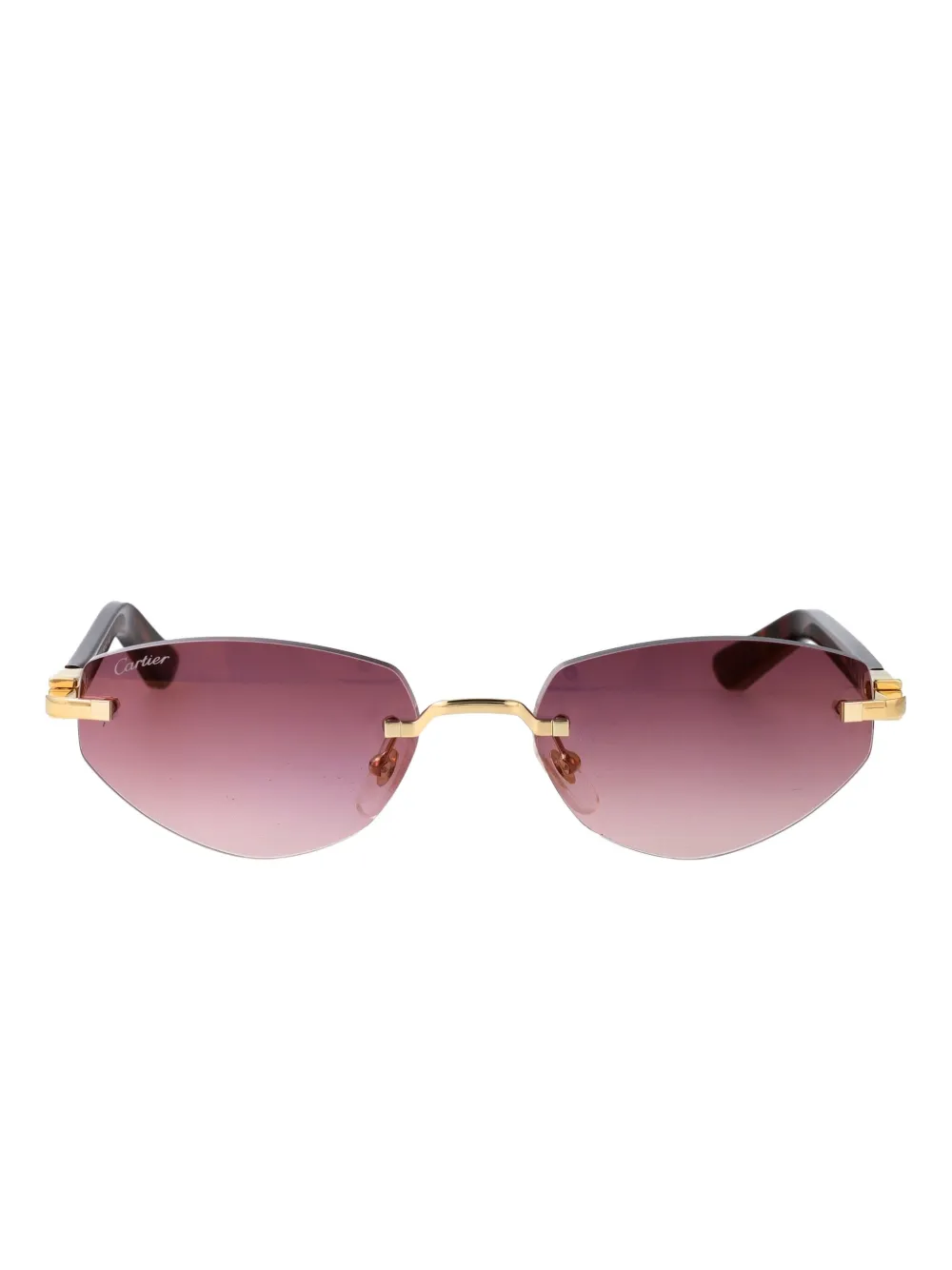 Cartier Eyewear geometric-frame sunglasses - Marrone