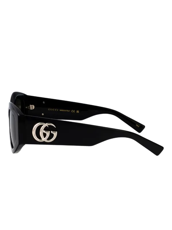 Gucci Eyewear ジオメトリックフレーム サングラス | ブラック 