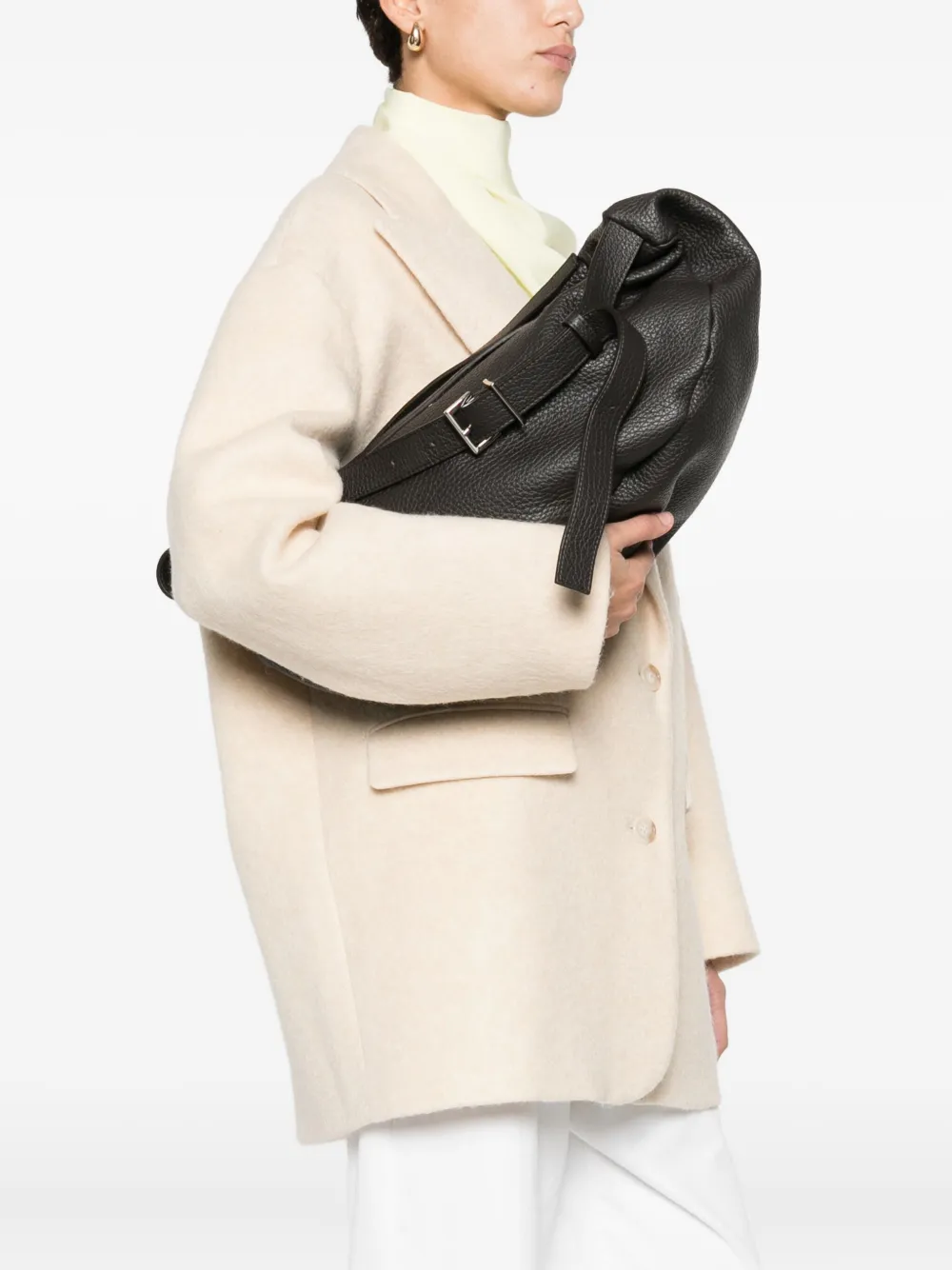Hags Leather Satchel Bag In Gray